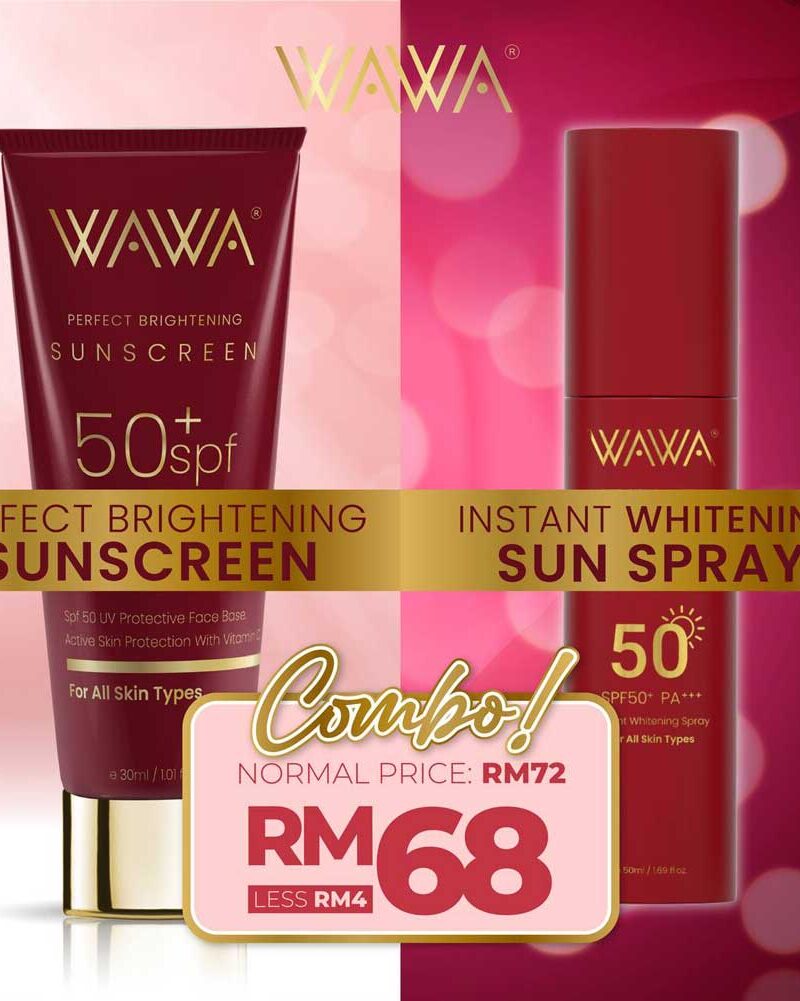 WAWA Combo Perfect Brightening Sunscreen - Instant Whitening Sun Spray